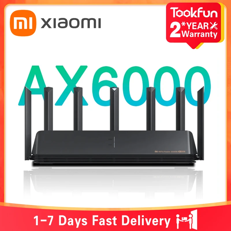 Original Xiaomi AX6000 AIoT Router 6000Mbs WiFi6 VPN 512MB Qualcomm CPU Mesh Repeater External Signal Network Amplifier Mi Home