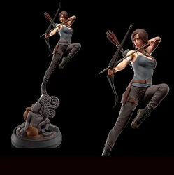 Kits de modelos de resina, figura de Guerrero Femenino de la jungla, sin pintar, sin Color, RW-598