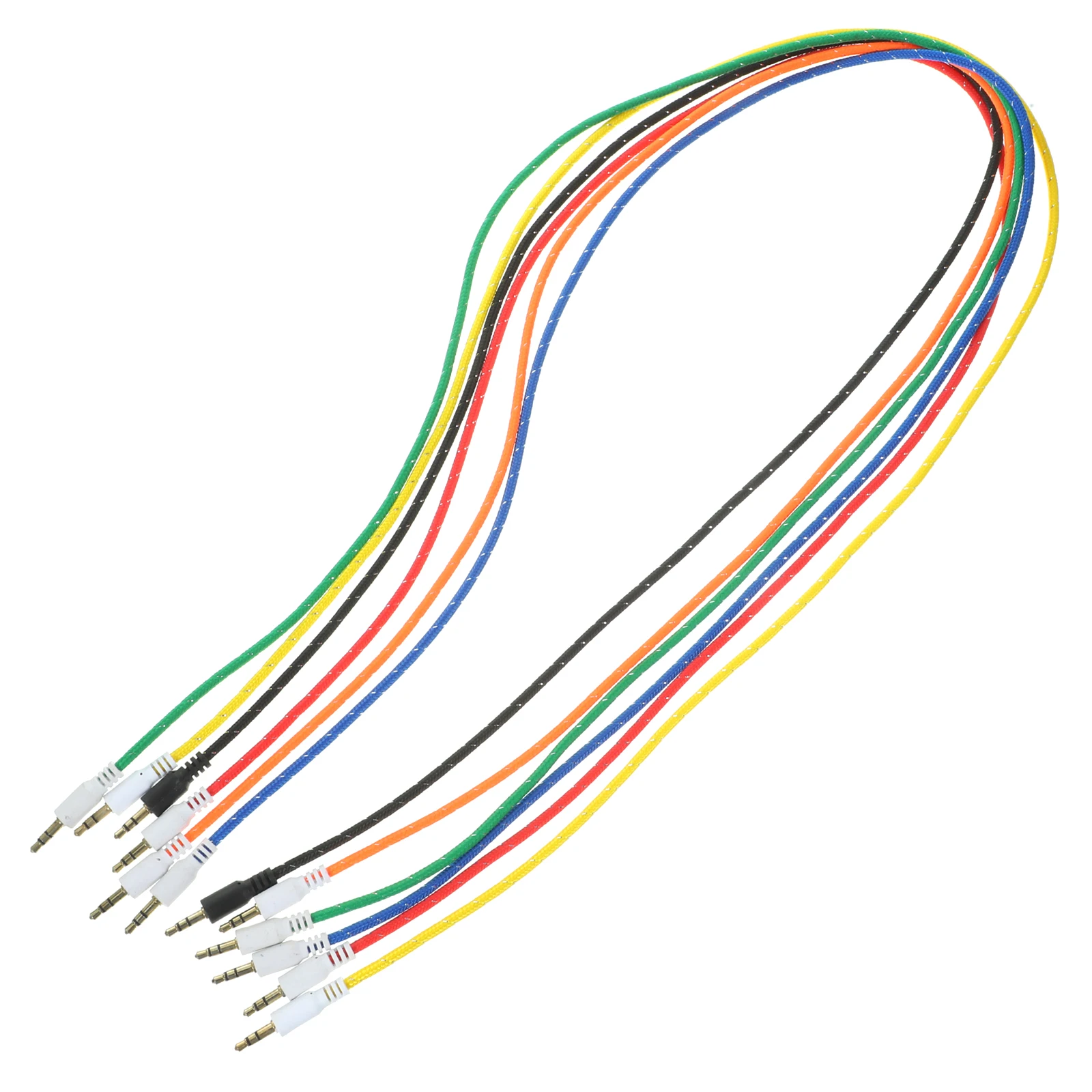 

5Pcs 3.5mm Male to Male Audio Cable Premium Metal Material Anti-Interference Long-Lasting Simple Design Quick Connect Aux Car