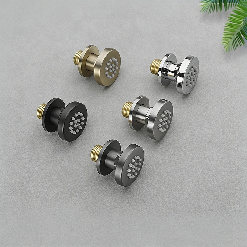 Brass Bathroom Accessories Square/Round Shower Head Massage Body Showers Spray Jet Water Saving 2 Inche Wall Chrome Shower Spray