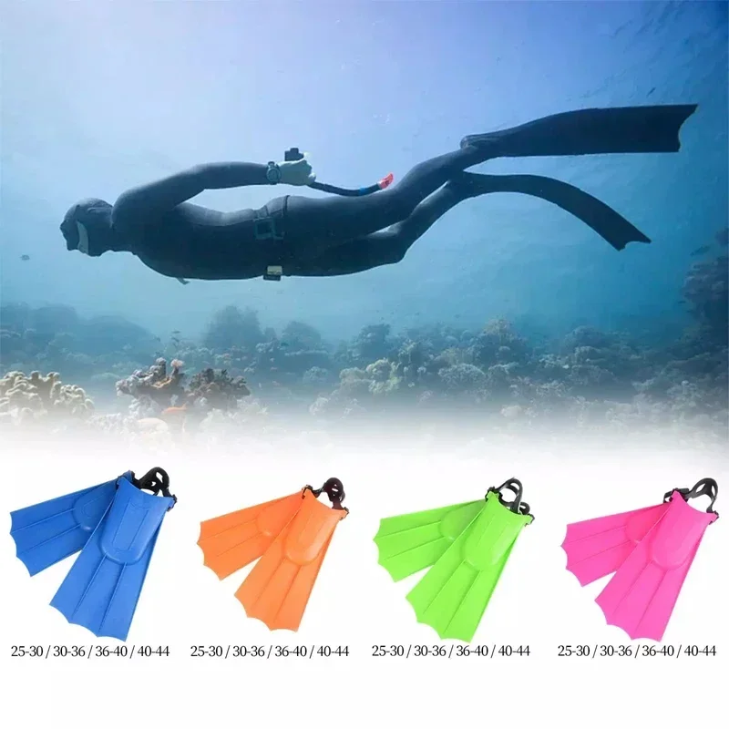 

Swim Training Fins Silicone Professional Scuba Diving Flippers Short Men women Snorkel Swimming Fins Kids Flippers Equipment Set