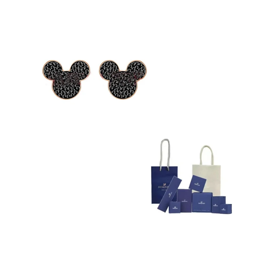 Swarovski Mickey & Minnie Stud Earrings Women's 5435137