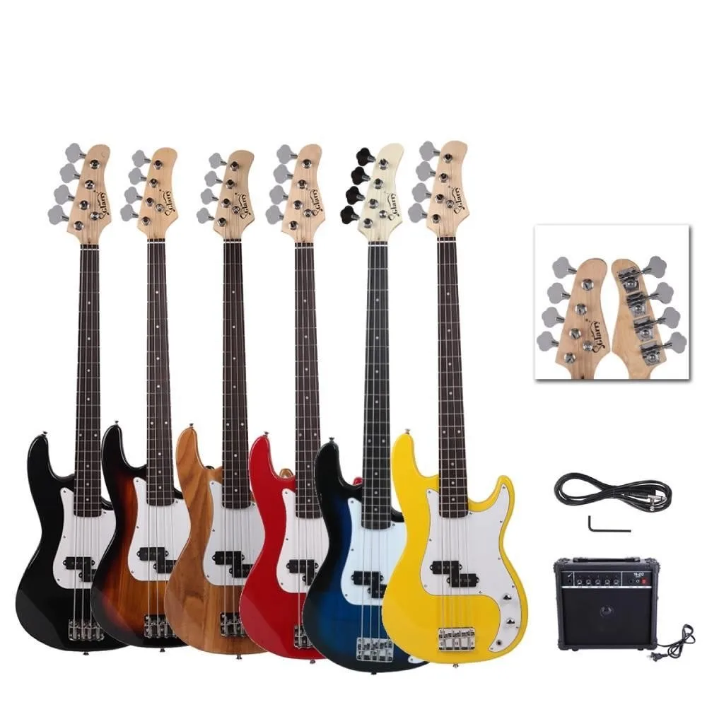 

Электрогитара School Band Basswood GP Bass для правой руки, 20-ваттный усилитель