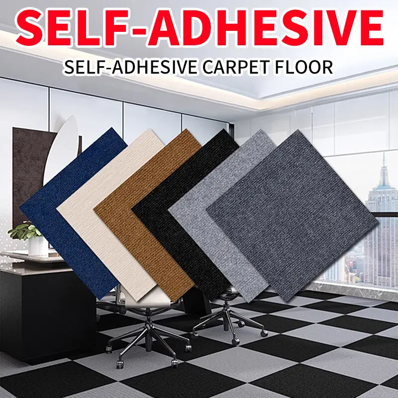 20pcs 9 colors Self-adhesive carpet Square 30*30cm Peel And Stick Removable sticker For DIY Home Furnishing Floor Tiles Hallway