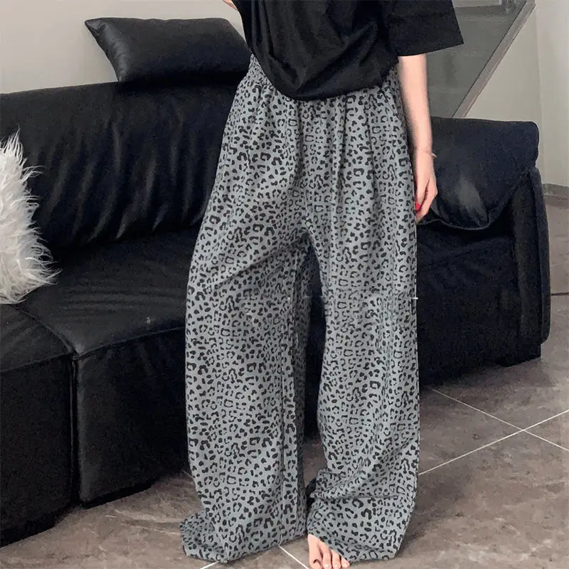 Pantaloni Casual donna stampa leopardata progettata Comfort All-Match nozioni di base quotidiane stile coreano per il tempo libero personalità speciale e traspirante