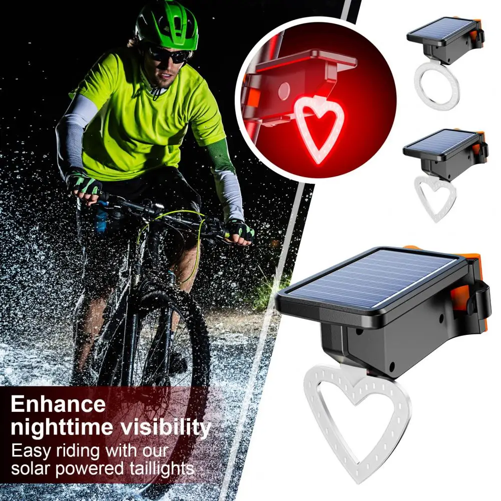 Solar Bike Tail Light USB Rechargeable MTB Road Bike Taillight 250LM IPX4 Waterproof Night Riding Bicycle Warning Rear Lamp