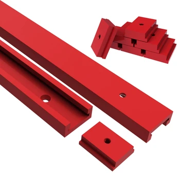 מסילת T-Track ו-T-Slider T Slot Miter Track Jig - מד זווית M...