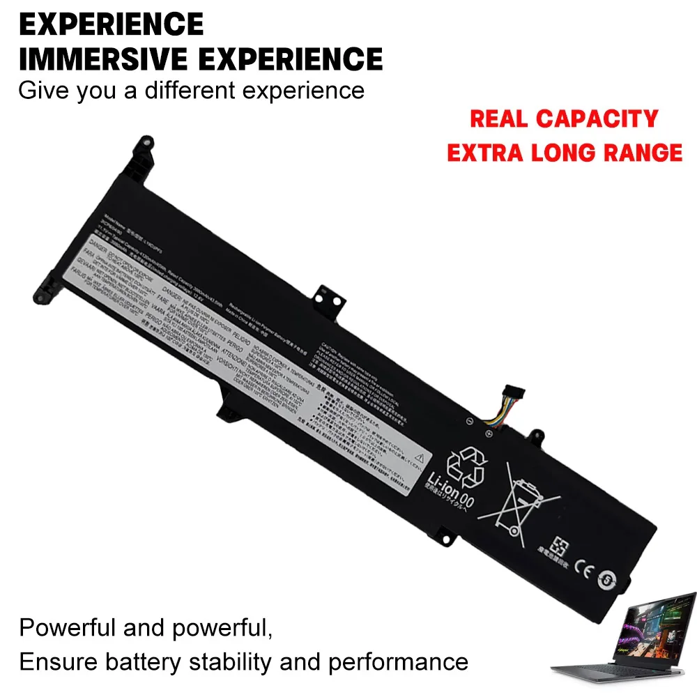 L19D3PF5 L19C3PF7 L19L3PF5 5B10X02602 11.1V 45Wh 4120mAh Laptop Battery for Lenovo IdeaPad 3-14ADA05/14ARE05/14IIL05/14IML05