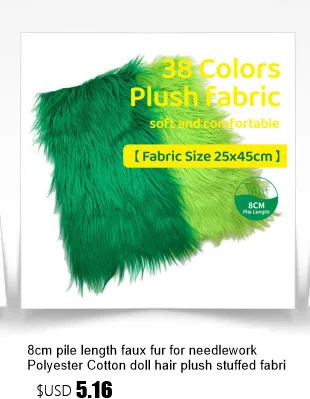 160x50cm Kunstfell-Stoffe Weicher Plüsch 100% Polyester Ca. 8cm Bekleidungs-Nähstoffe Kunstplüsch-Stoffe – Detail 2