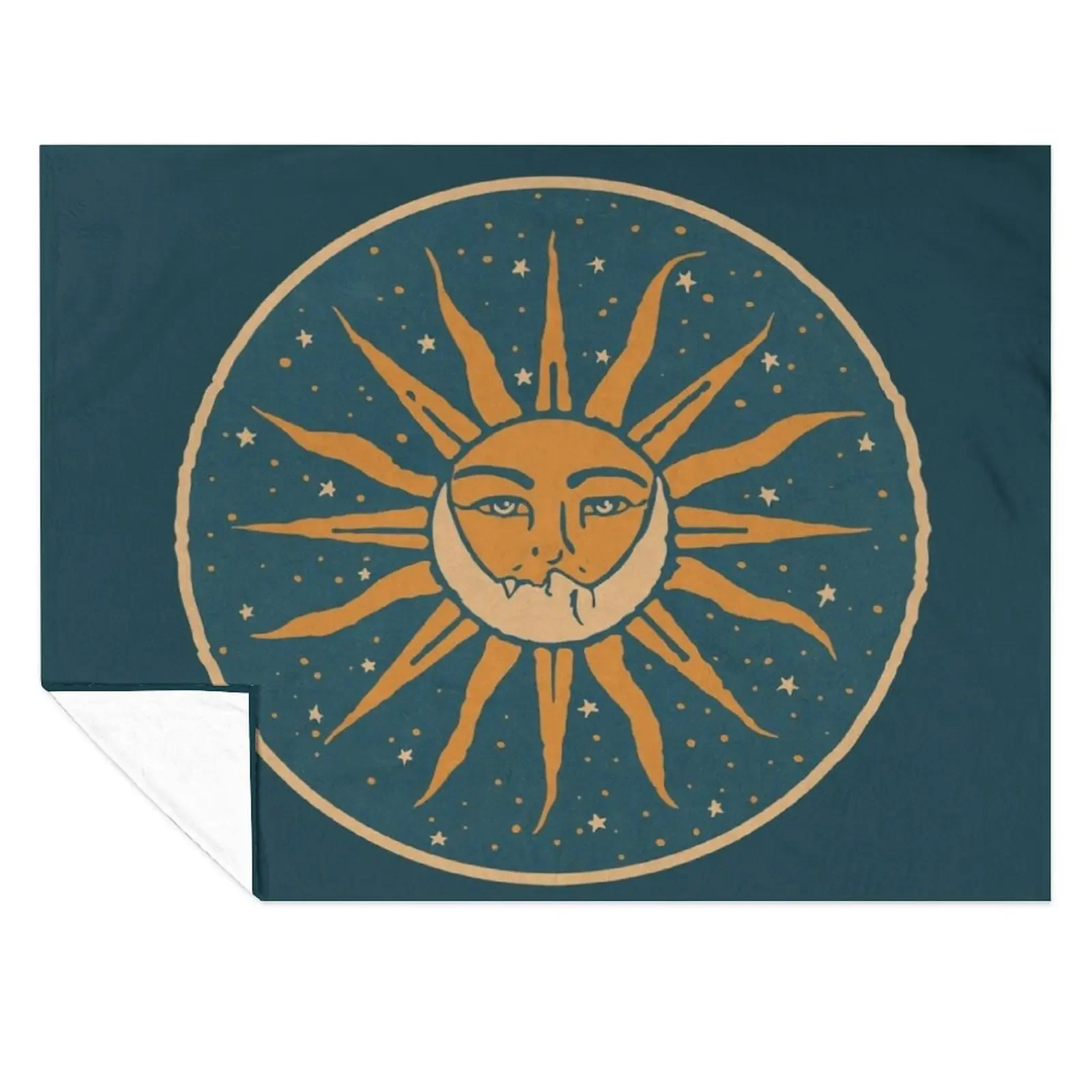 

Sun and Moon | Vintage Throw Blanket Bed linens Hairys christmas gifts Quilt Blankets