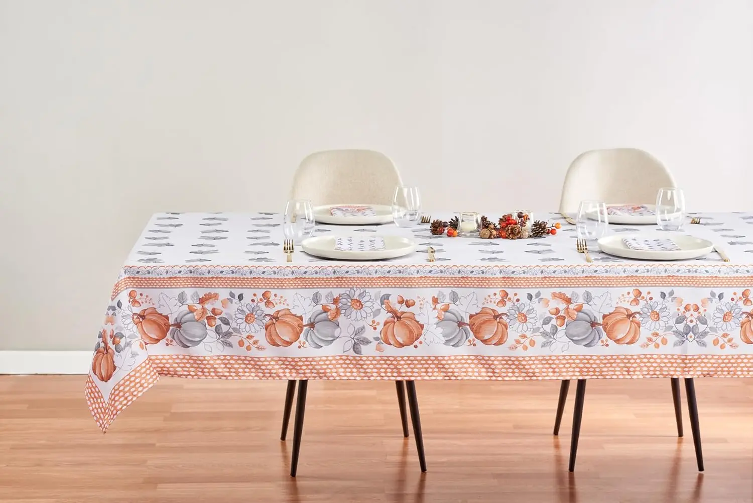 Thanksgiving Turkey Pattern Rectangle Tablecloths Autumn Maple Leaf Waterproof Table Covers for Wedding Home Party Table Decor