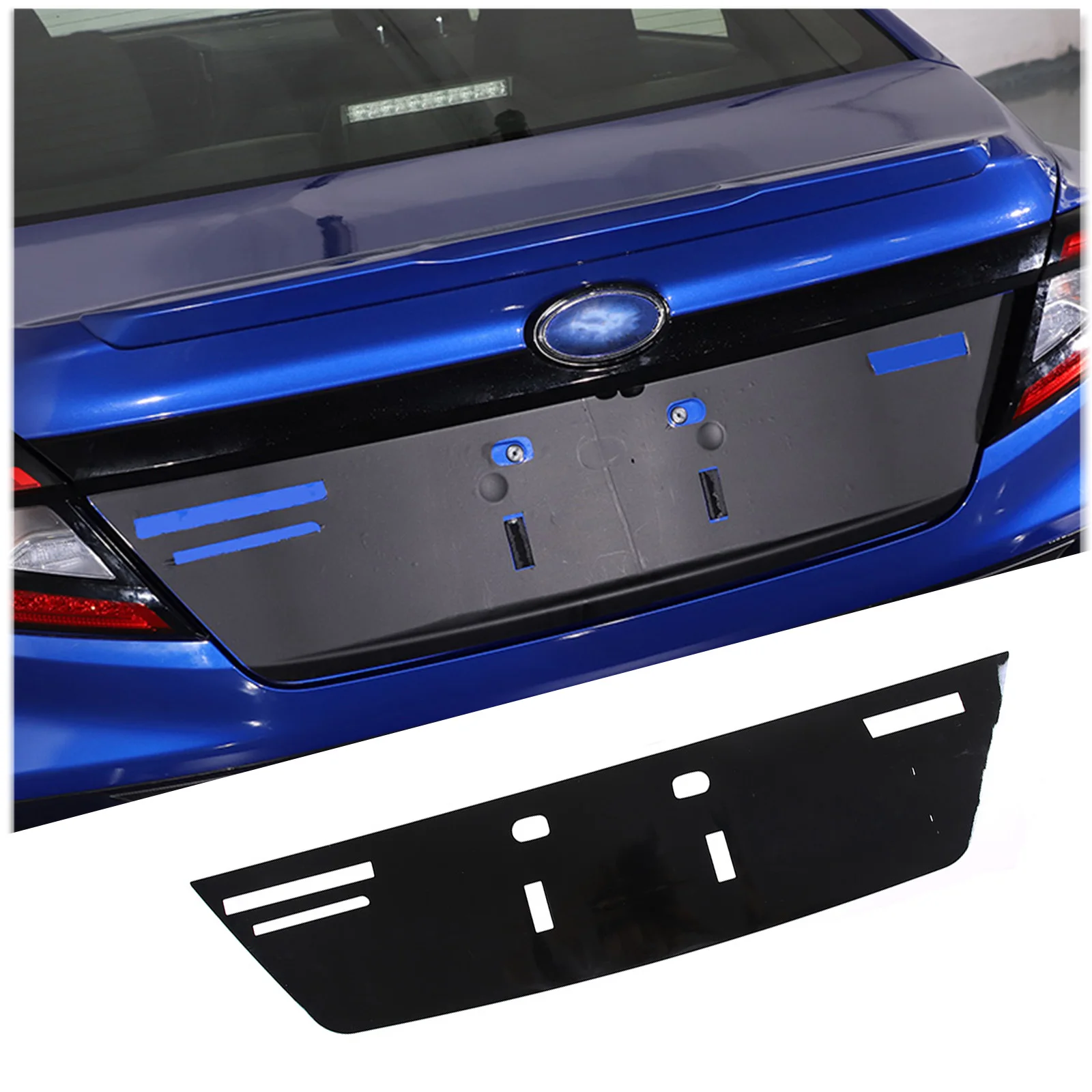 For Subaru WRX 2022-2024 2025 2026 PVC Car Rear License Plate Frame Sticker Flag Style Sticker Auto Accessories
