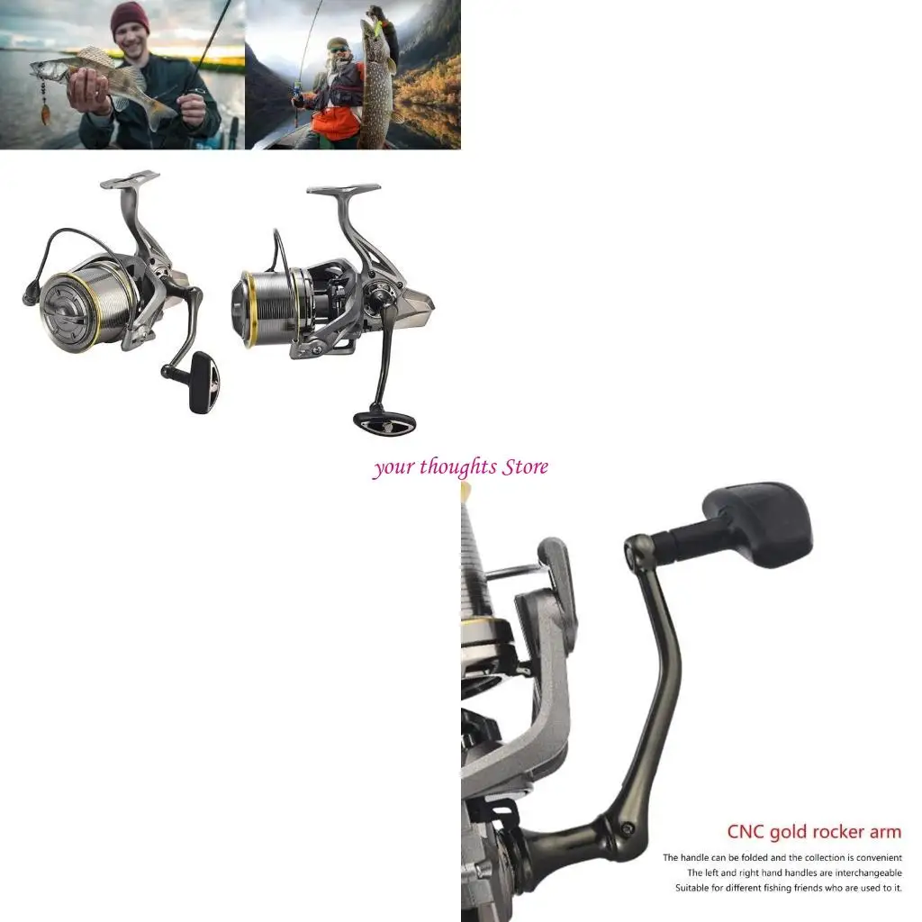 

Fishing Reel 4.8:1 Tall Speed Gear Ratio Long Casting Sea Fishing Reel 4XBB