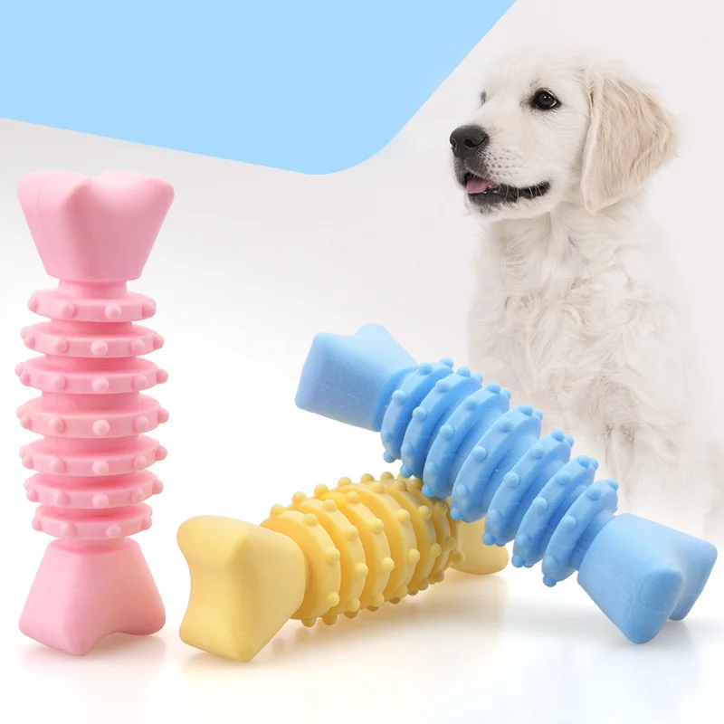 

Puppy Durable Chew Toys Dog Fish Bone Teeth Grinding Interactive Toothbrush Teeth cleaning and Chewing Toys