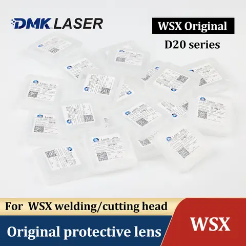 DMK 레이저 WSX 오리지널 레이저 렌즈, 섬유 레이저 섬유 WSX 커팅 헤드, 1064nm, D20, F150, D24.7, F75, 100 125, 2 개