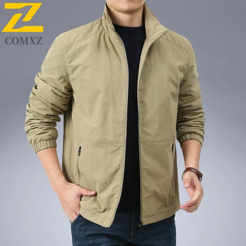 

COMXZ 2025 Mens Fleece Lined Winter Coat Thickened Warm Jacket Middle Age Dad Outerwear Plus Size Casual Padded Parka