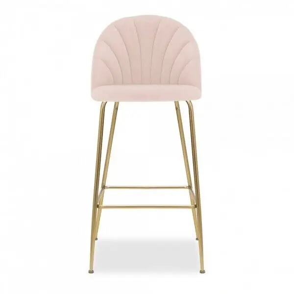 Bar Chair Bar Light Luxury Premium Front checkout page Sedentary and not tired Backrest Island Chair Velvet High Bar Chair