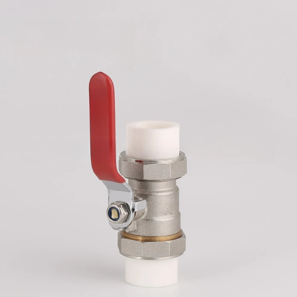 

High-Flow Brass Ball Valve DN20 Full Bore PPR Ball Valve Brass Full Port Ball Valve With Union Connection For High Flow Piping