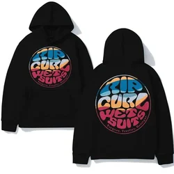 Men's Rip Curl Casual Hooded Large Tops Loose VersionHigh Quality Clothes Retro Clothes Wet LandY2K