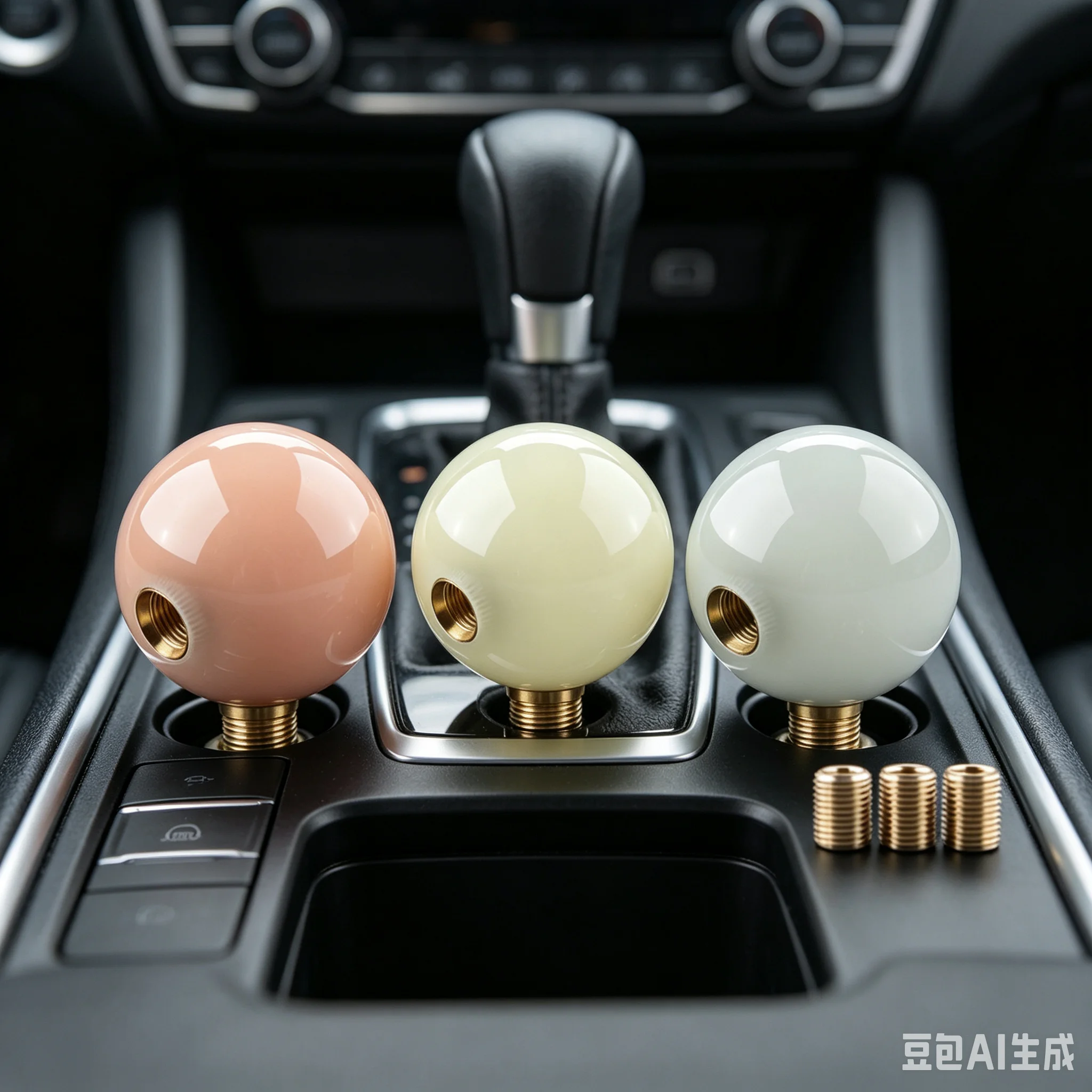Universal 5 6 Speed Car Aluminum Cover Gear Shifter Knob Manual Automatic Round Ball Shape Shifter Handle Stick Head Lever AT MT