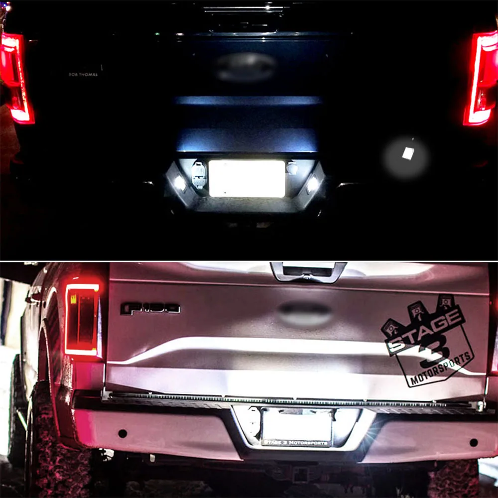 لفورد F150 رابتور F150 2015-2022 2 قطعة أضواء لوحة ترخيص LED فائقة السطوع