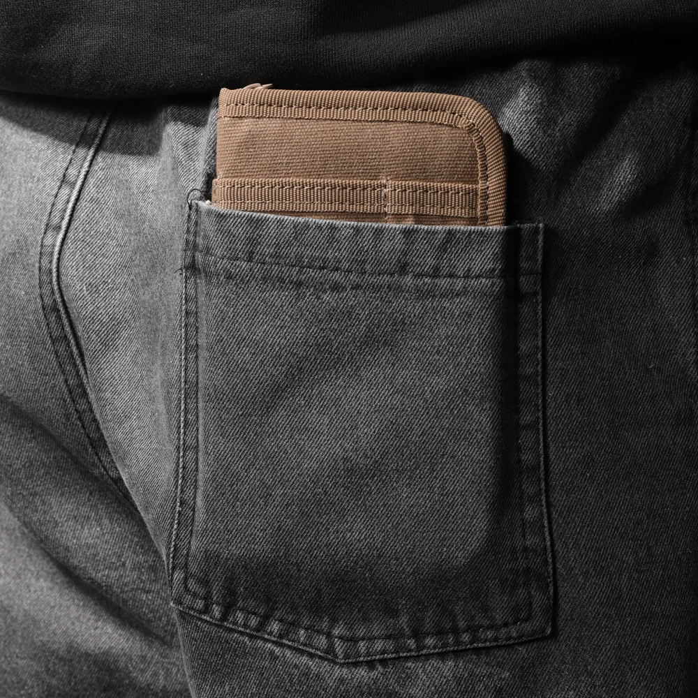 Journal Cover for Field Notes Notebooks Waxed Canvas Pocket Notebook Cover Sleeve for Outdoor (Sleeve Only)