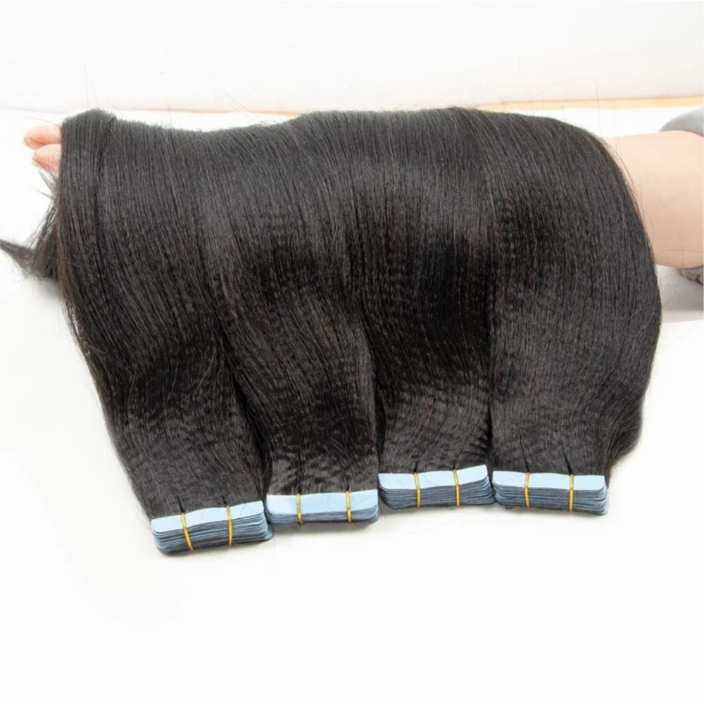 ボイミア ライトヤキテープ ヘアエクステンション 人毛 キューティクル レミーヘア シルクプレス ヤキテープ 12～26インチ 20枚入り