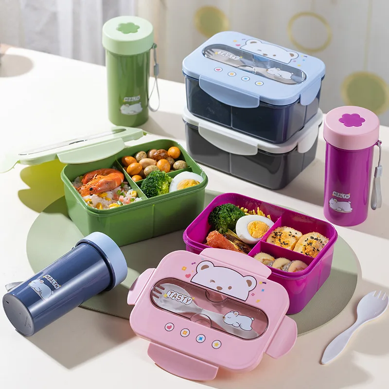 Lunch Box Student LunchSet Plastic Lunch