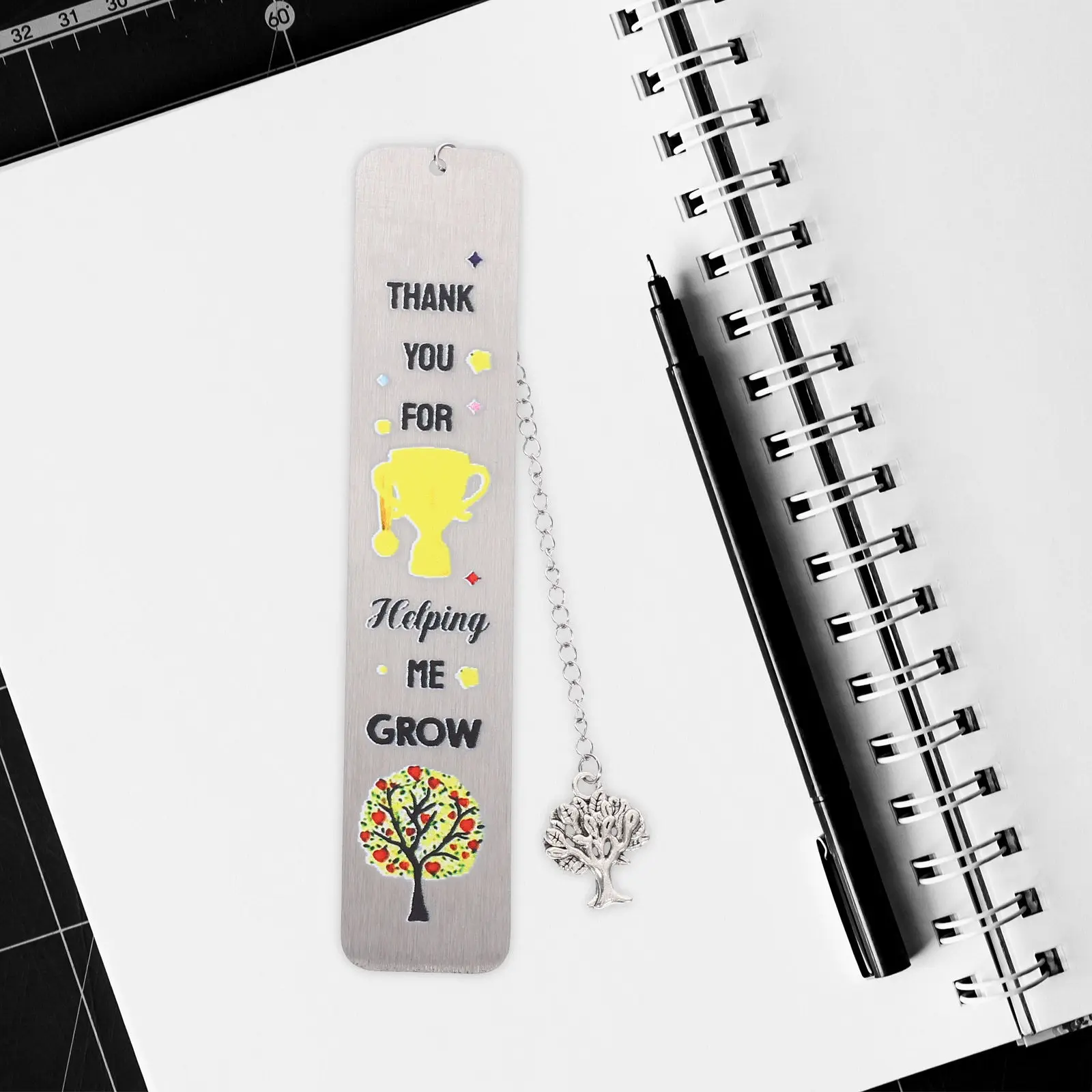 Metal Bookmarks 2 Piece Set Stainless Steel Lightweight Page Markers for Readers Teachers Students