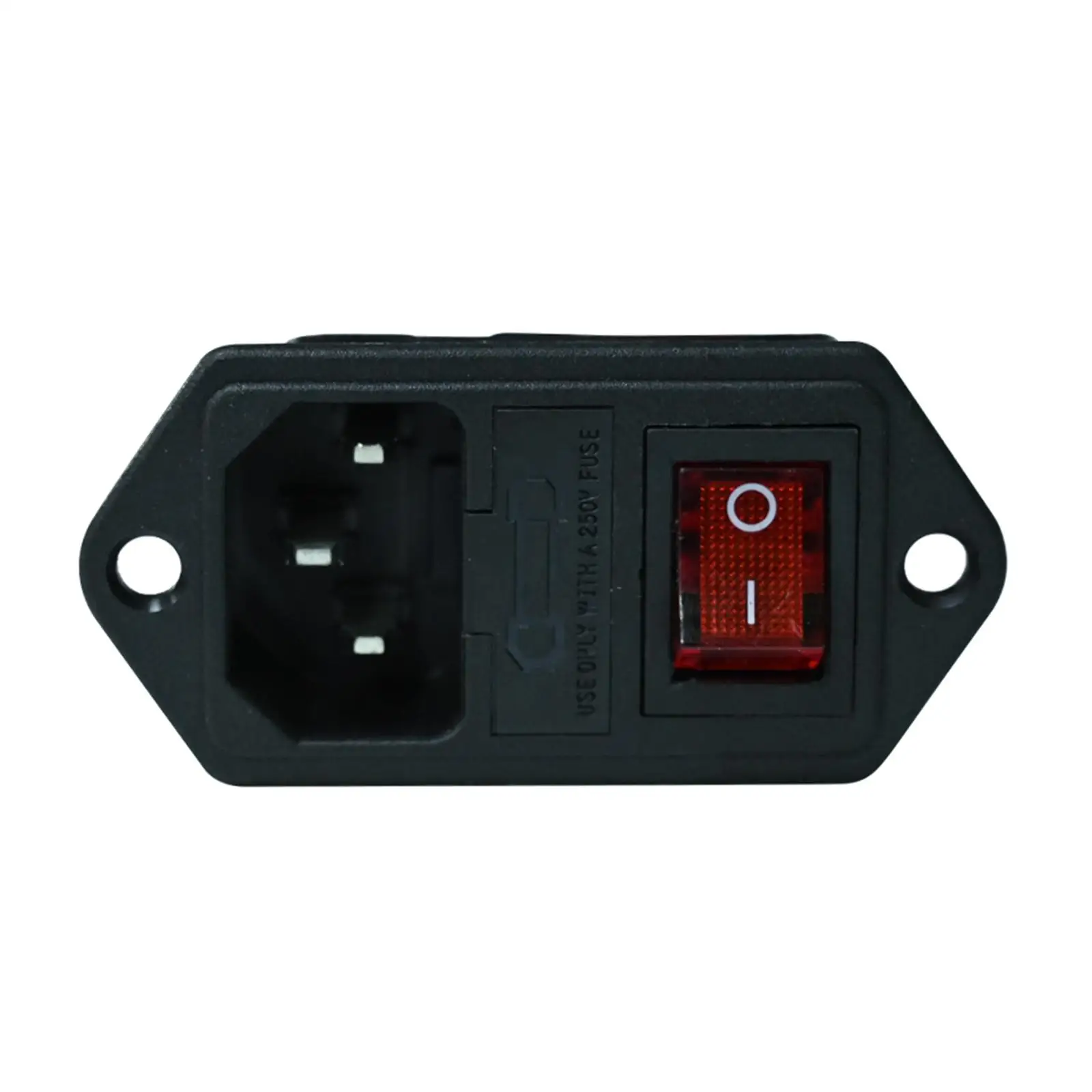10A 250V Power Socket with Fuse Holder Inlet Module 3D Printer Power Switch AC Power Socket with Switch