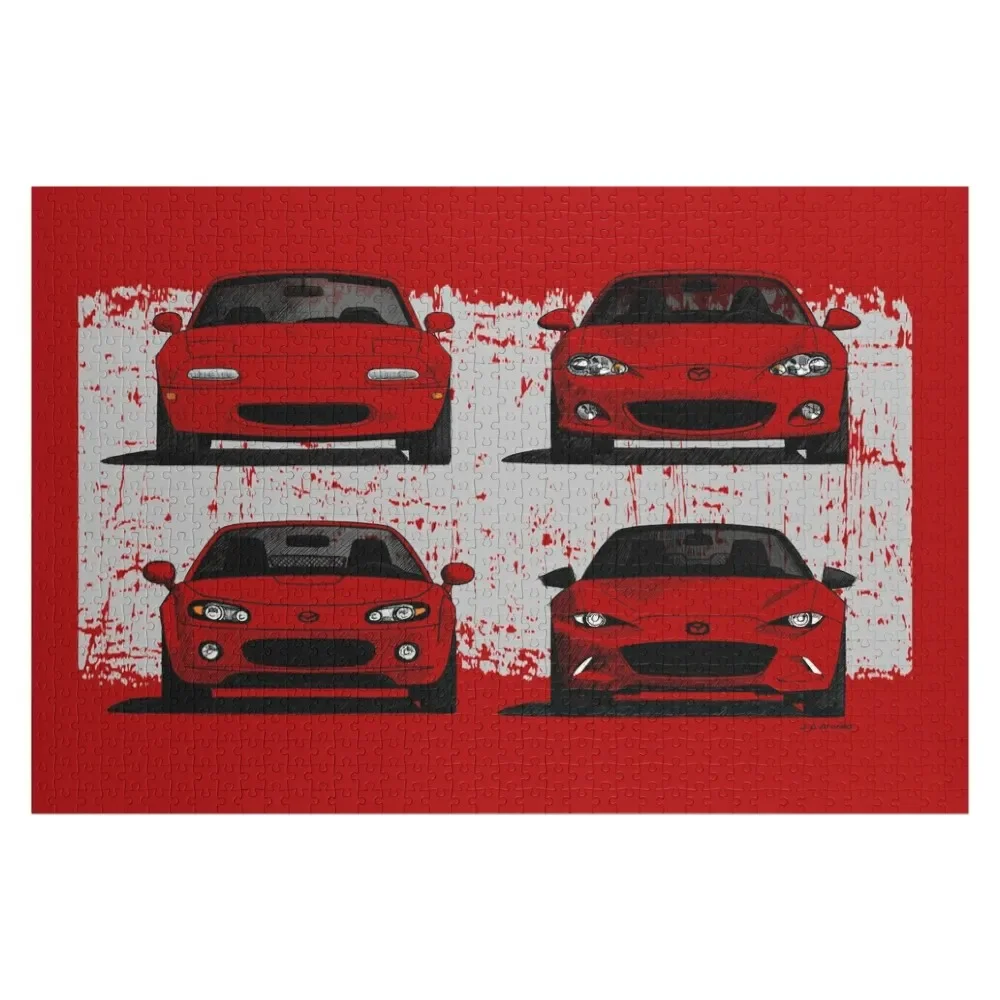 

The four generations of the MX5 Miata Jigsaw Puzzle With Photo Customizeds For Kids Baby Toy Animal Puzzle