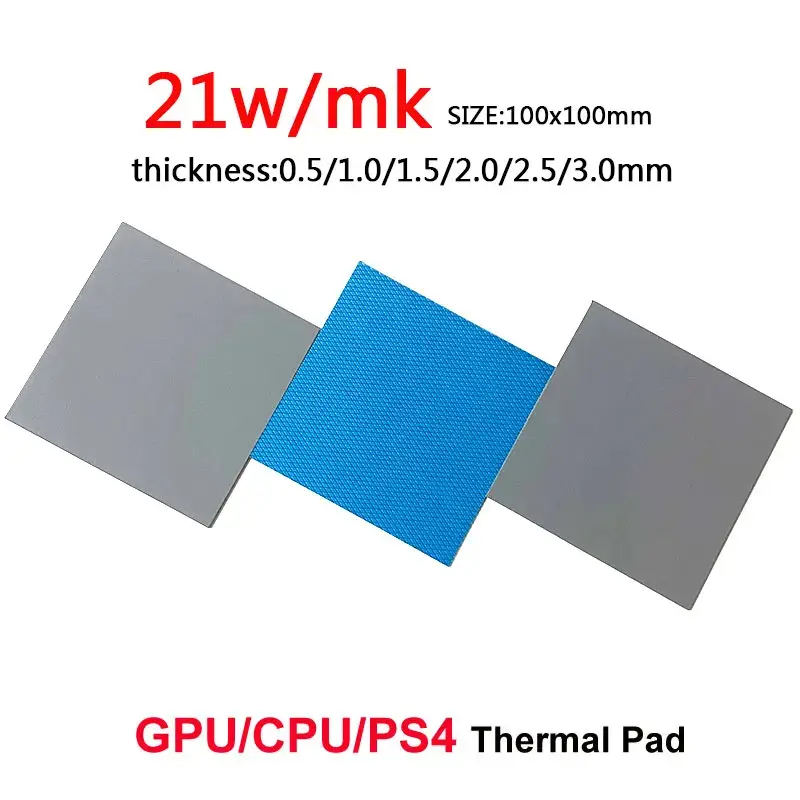 24W/MK GPU CPU Thermal Pad Heatsink Cooling Conductive Silicone Pad 100x100mm High Quality Thermal Pad Thermal Insulation - Image 3