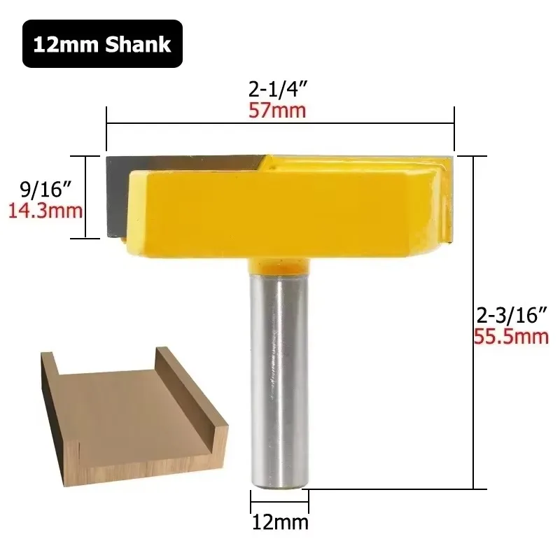 1PC 8MM 생크 밀링 커터 목공 조각 청소용 바닥 라우터 비트 2-3/16 절삭 직경 표면 플레닝 라우터 비트