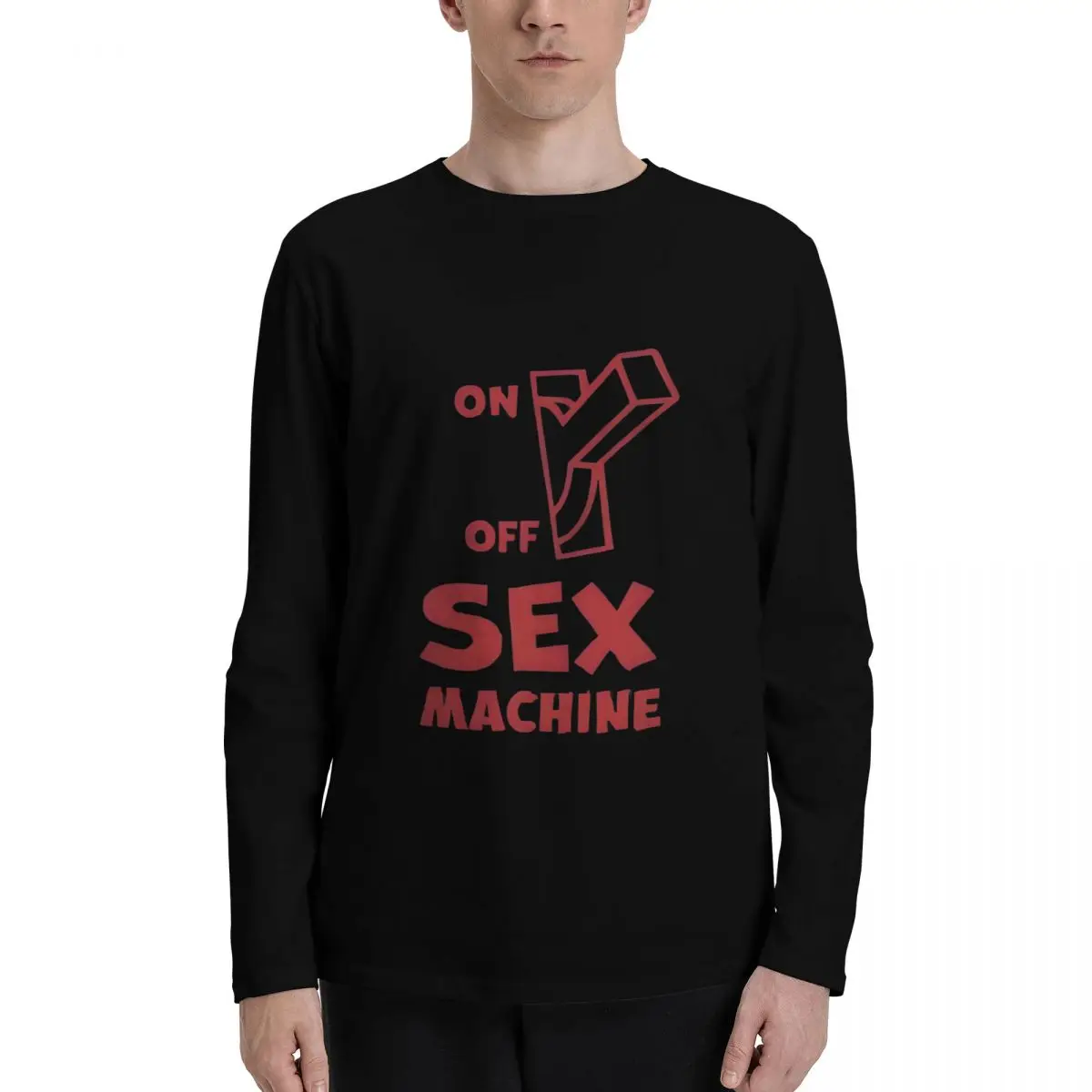 Sex Stylish Men's Long-Sleeve T-Shirt, Durable Fabric, Relaxed Fit, Perfect for Any Casual Occasion.