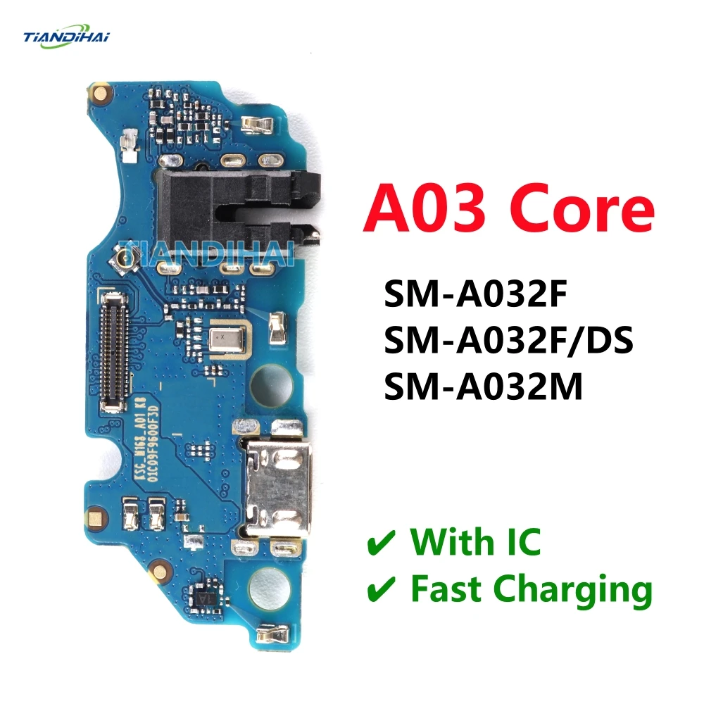 A03Core USB Charging Board Dock Port Connector For Samsung Galaxy A03 Core A032F A032M A032 Charger Type C Plug Mic Flex Cable