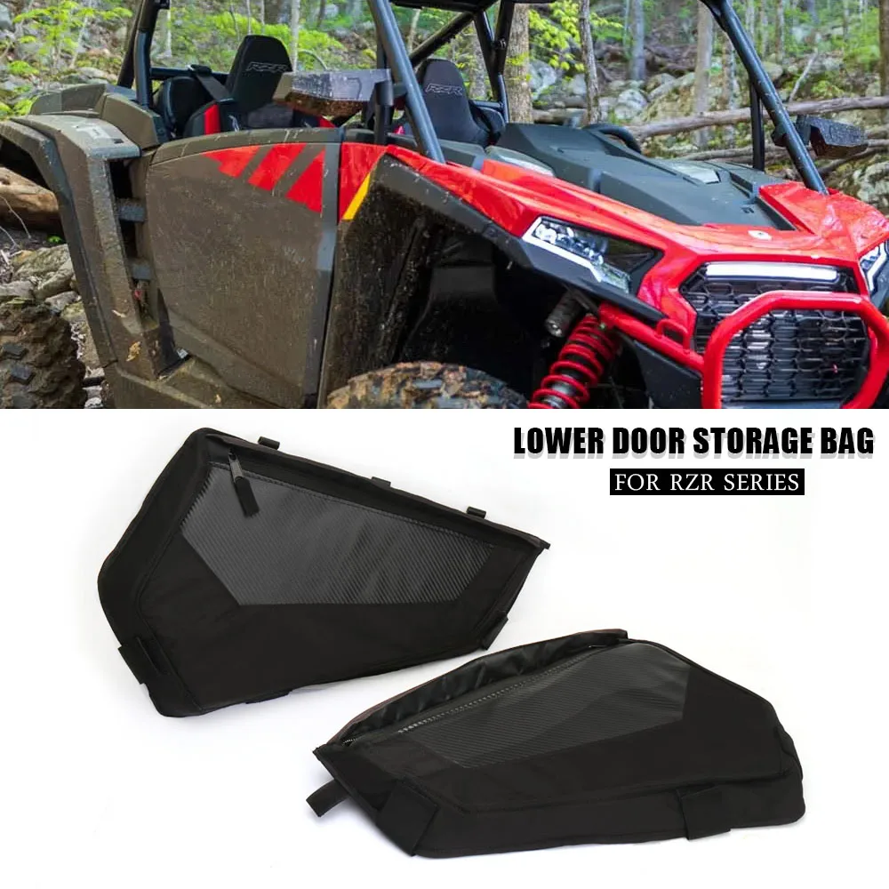 

New UTV Accessories Black Lower Door Panel Storage Bag For Polaris RZR XP 4 1000 S For RZR XP Turbo S