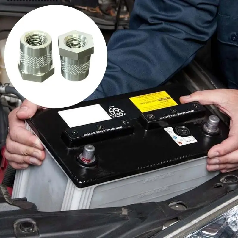 M76E Satz mit 2 starken 12-mm-Aluminium-Batterieklemmenanschlüssen mit präzisen Gewinden für zuverlässigen elektrischen Kontakt – Detail 9