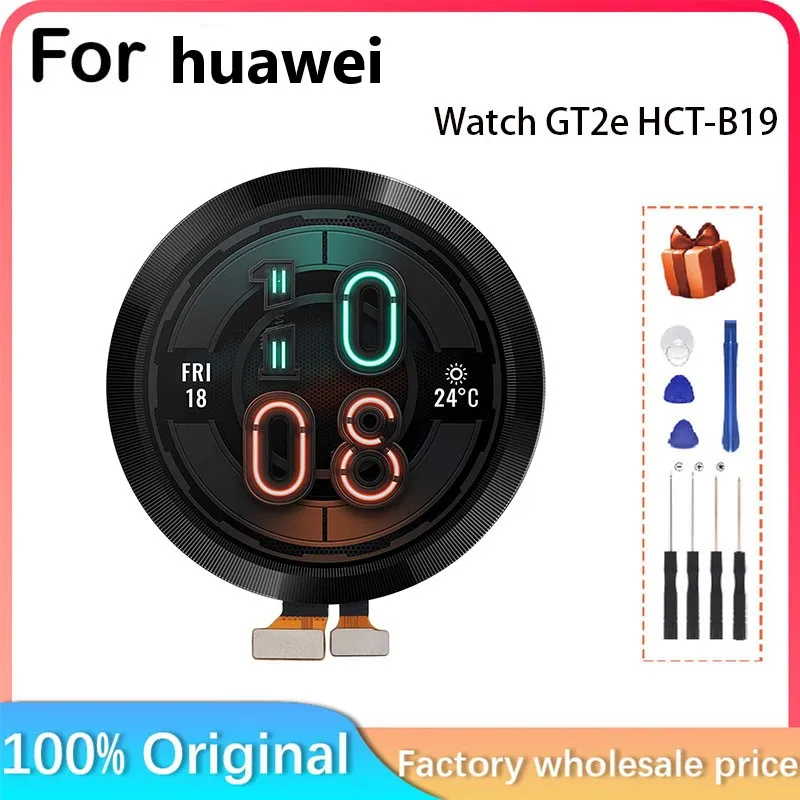 For HUAWEI Watch GT 2e HCT-B19 46mm smart watch LCD display screen parts  glass cover parts Replacement and repair