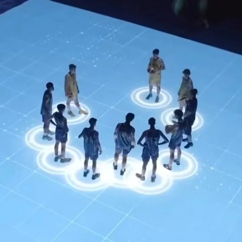 Interactive LED Display Floor Panels for Interactive Dance Wayfinding Education for Elevators