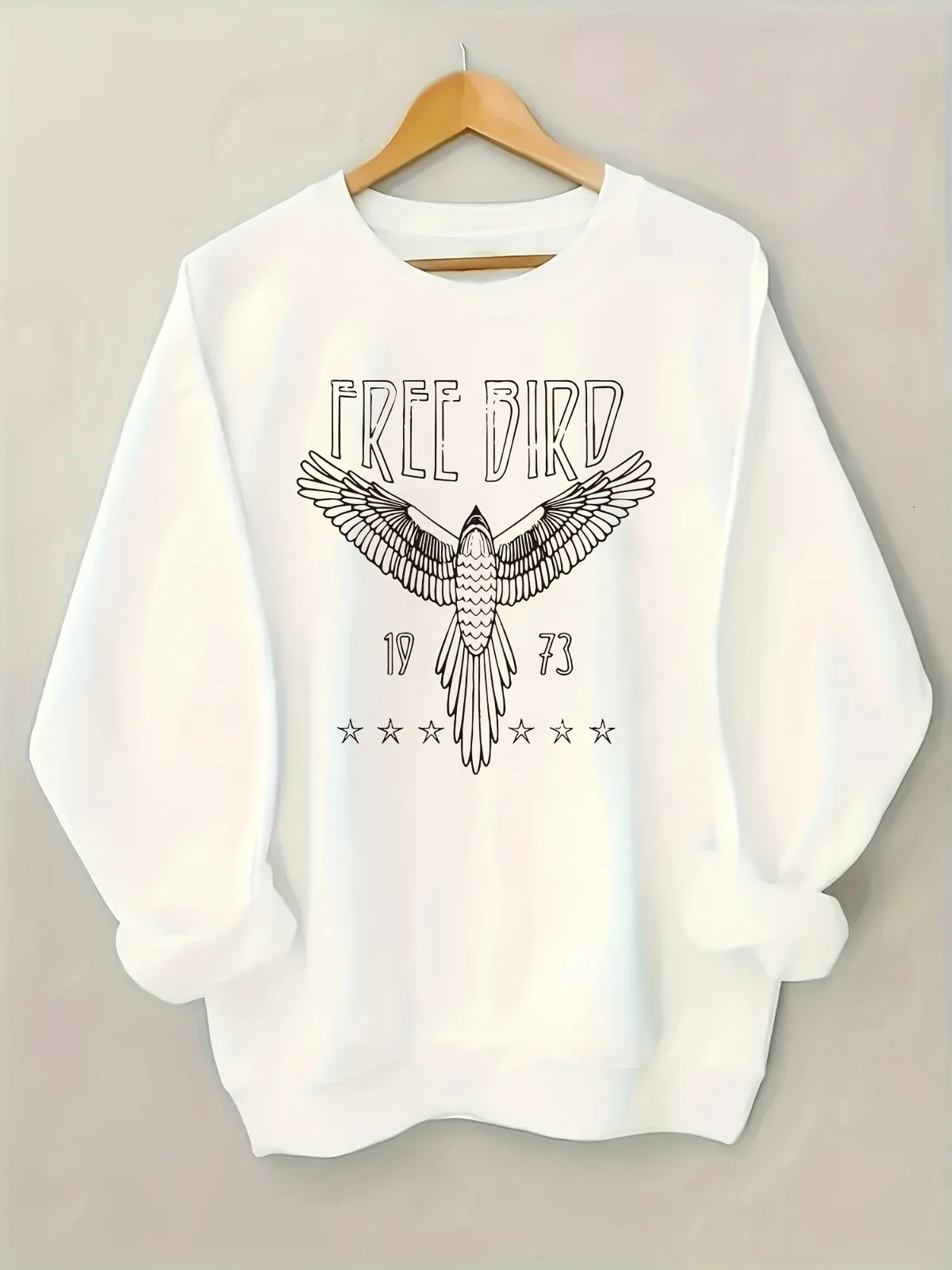 

Женский повседневный модный пуловер с принтом птиц и длинными рукавами, толстовка с круглым вырезом, подходит для повседневной носки, праздничные подарки