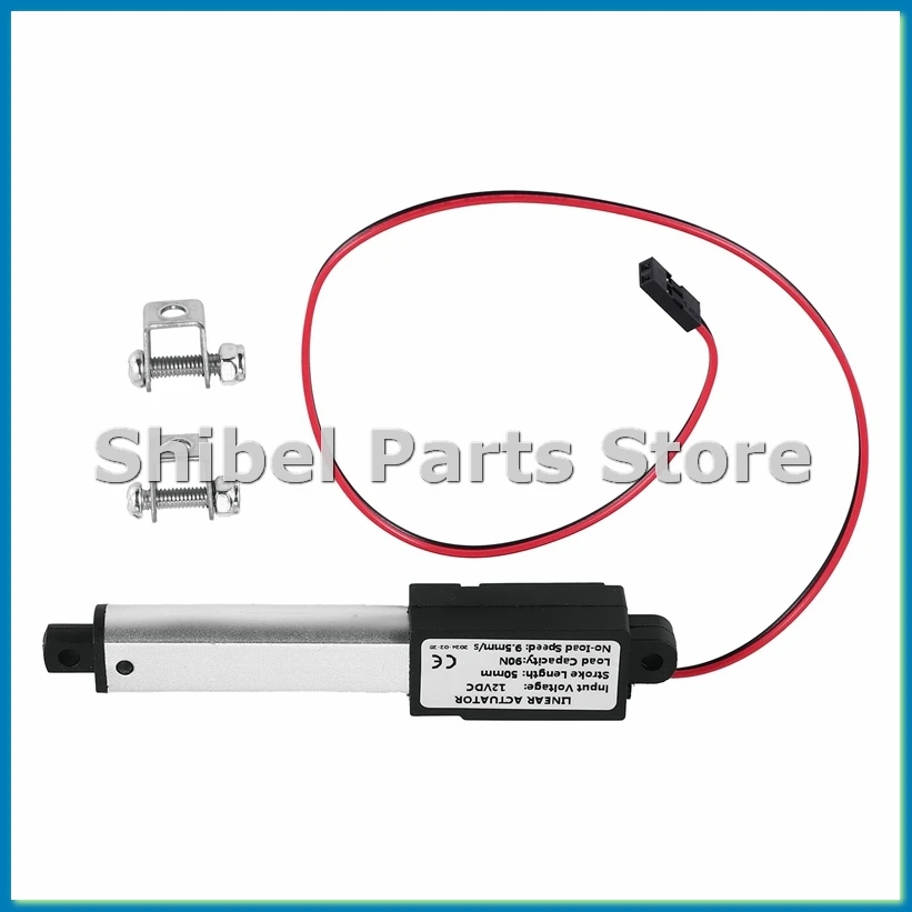 

Micro-Linear Actuator, 2 Inch Stroke, 90N/20.3Lb, Speed 9.5mm/S Electric Waterproof Actuator Motor Linear Actuator 12V-A33R