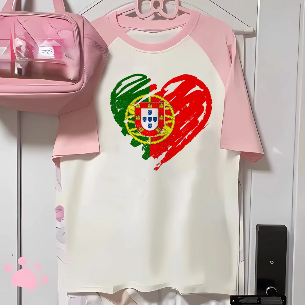 Portugal top women graphic t shirt female Japanese harajuku designer clothing