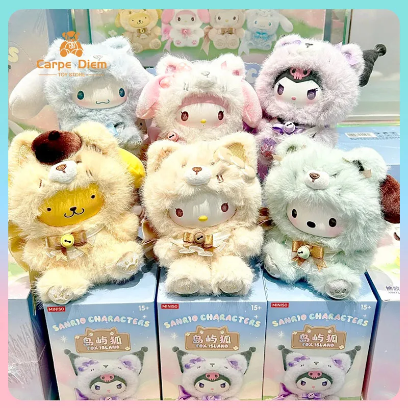 

Original Sanrio Blind Box Fox Island Series Mystery Boxes Desktop Decoration Kawaii Keychain Model Dolls Birthday Gift For Girls