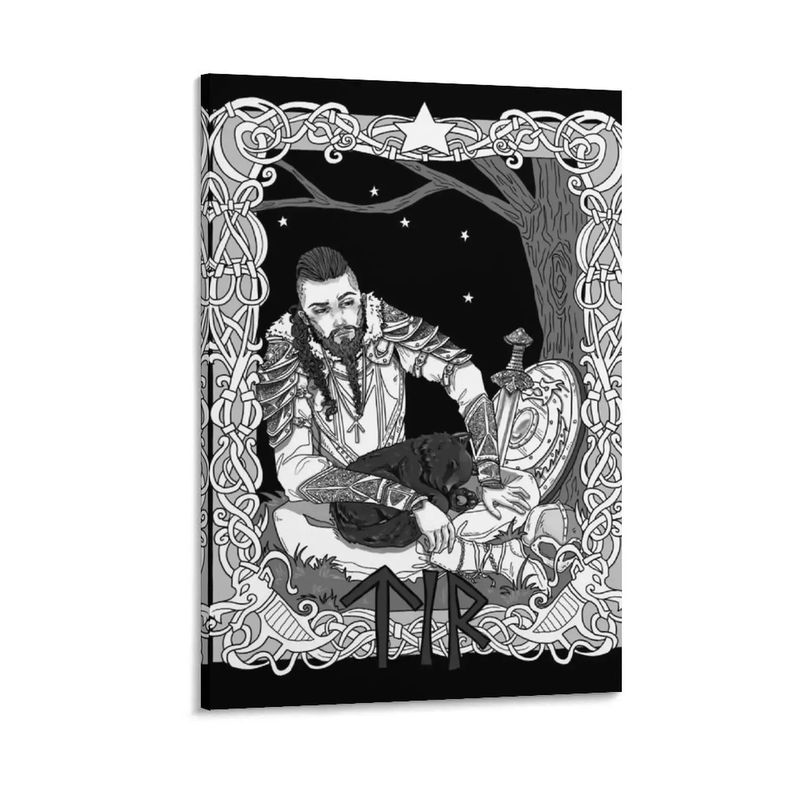

Tyr, God of Justice, Guidance, and Right Action Canvas Painting home decors accessories poster anime bedrooms decorations