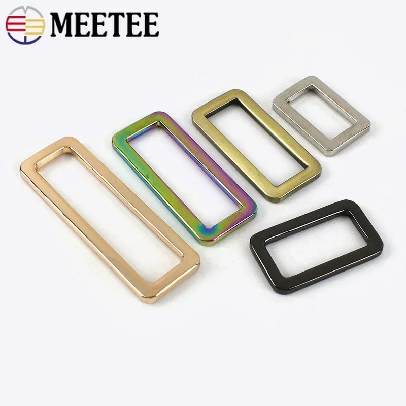 5/10Pcs Meetee Bag Buckle Metal Rings Adjustable Belt Buckles Webbing Strap Clasp for Backpack Dog Collar Bags Accessories