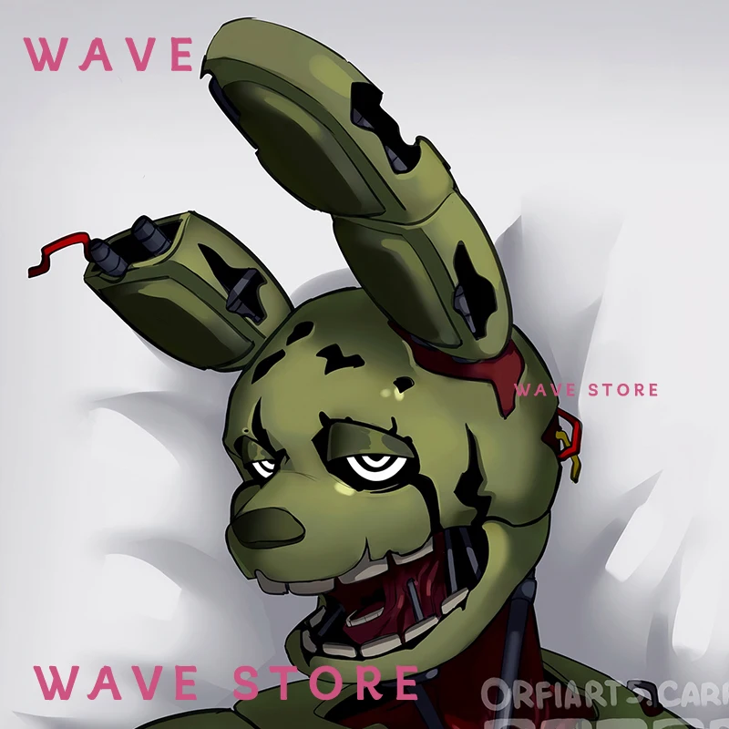 Dakimakura فروي خمس ليال في فريدي 3 Springtrap أنيمي مزدوجة الوجهين طباعة الحياة حجم كيس وسادة للجسم غطاء المخدة