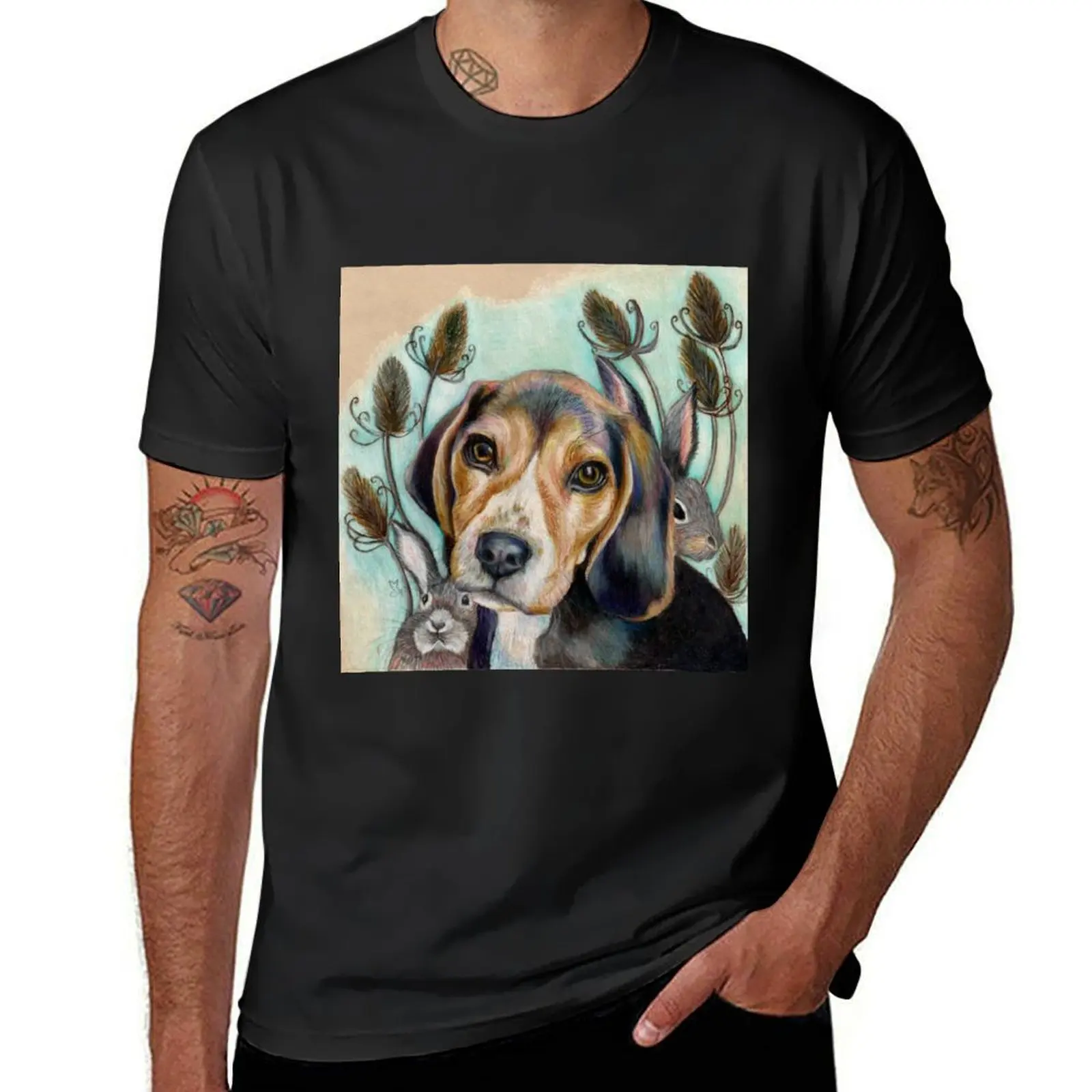 Sweet Beagle T-Shirt boys animal print anime men workout shirt