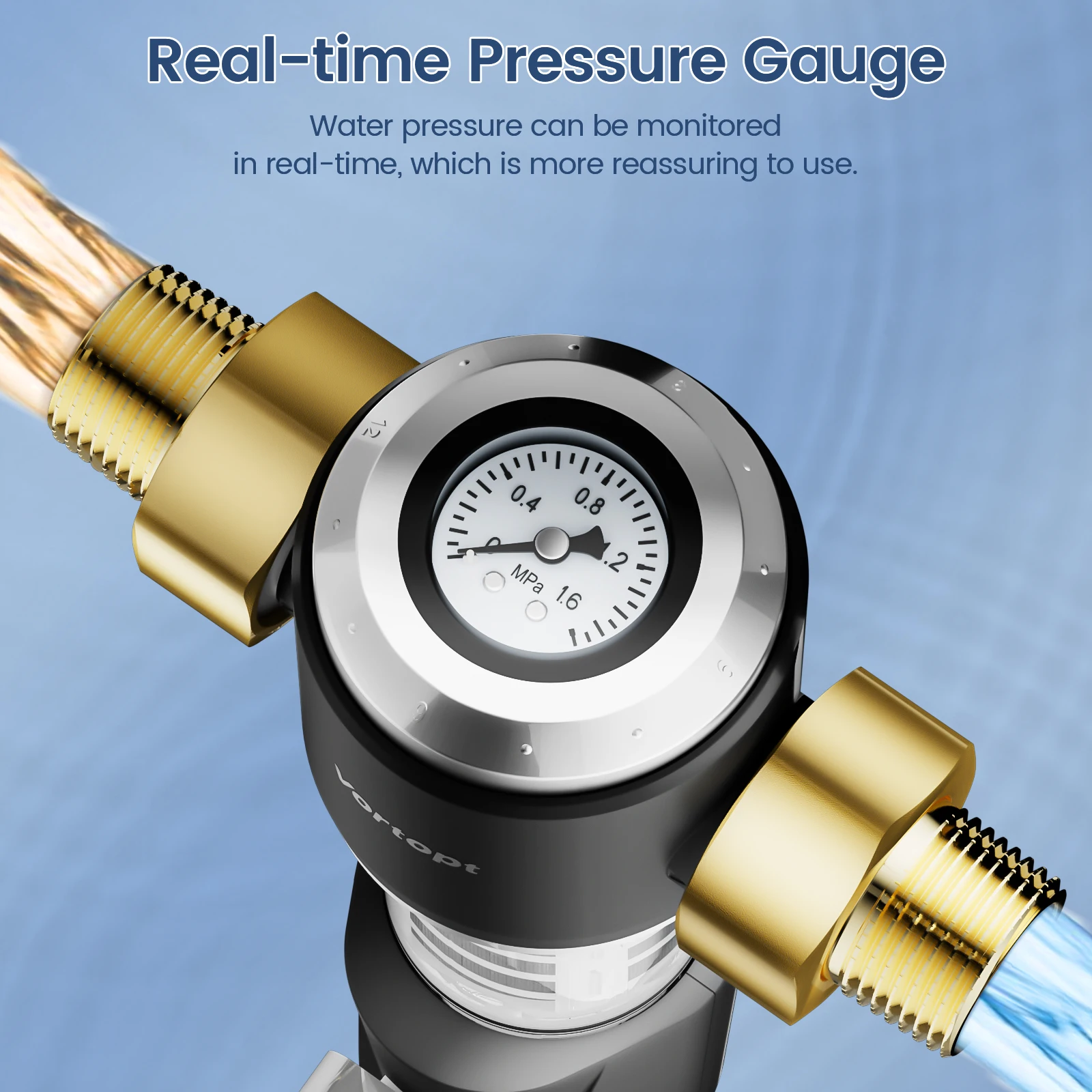 Smart Timer-Enabled Whole House Pre-Filter Maintenance-Free Cartridge Design For Family-Safe
