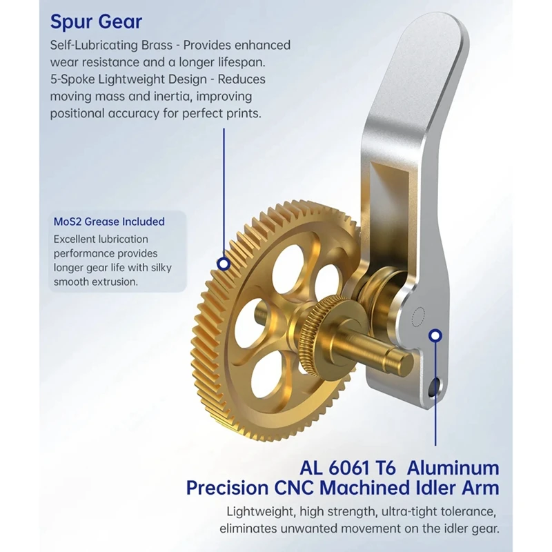 Heißer TTKK BIGTREETECH Panda Klaue Getriebe RNC Nano-Beschichtet Gehärtetes Stahl Getriebe Leichte Hohe Festigkeit Für Bambu Lab A1 A1 MINI 3D P