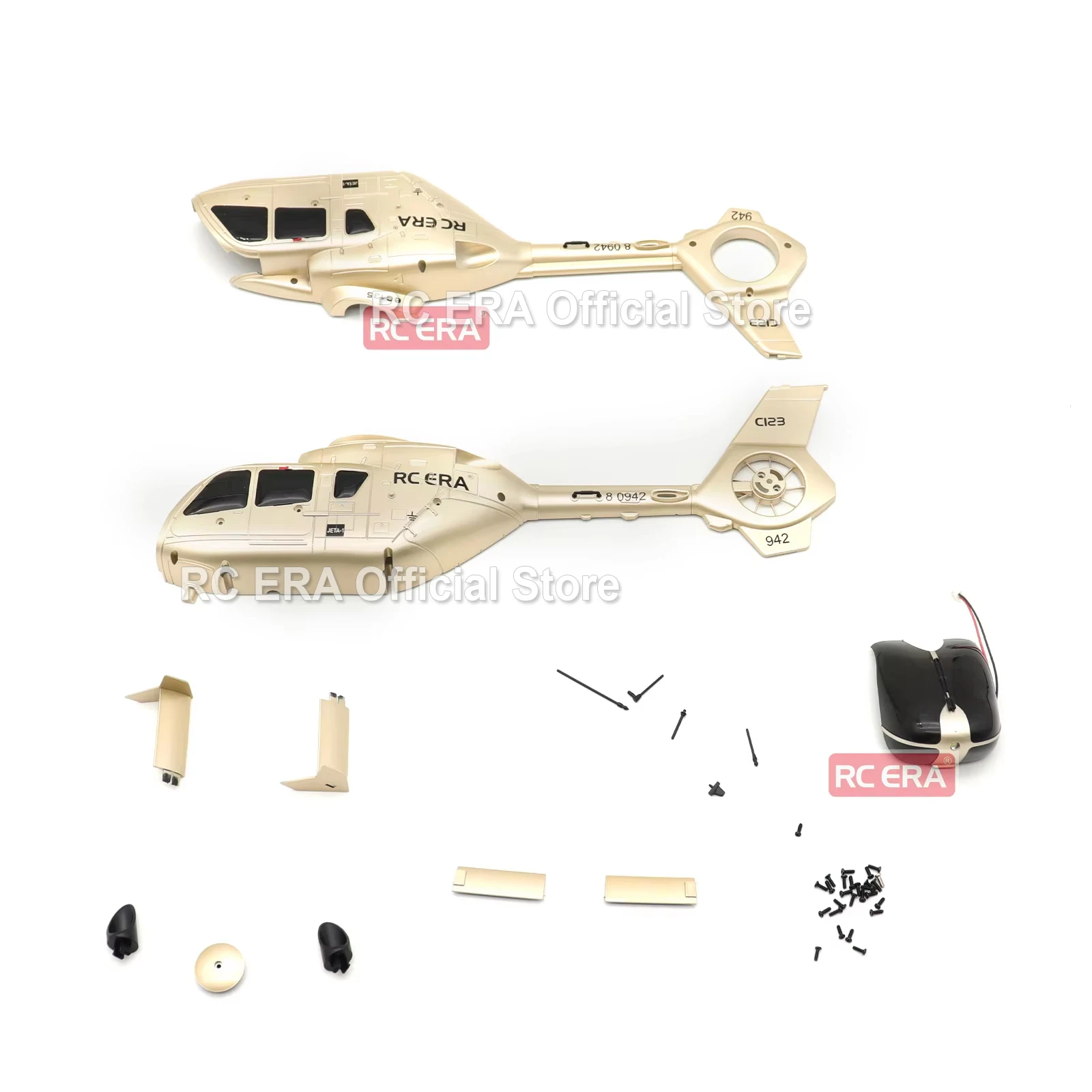 RC ERA Original Spare Parts for C123 EC135 Scale RC Helicopter Fuselage Body Shell Main Blade Grip ESC Servo Replacement